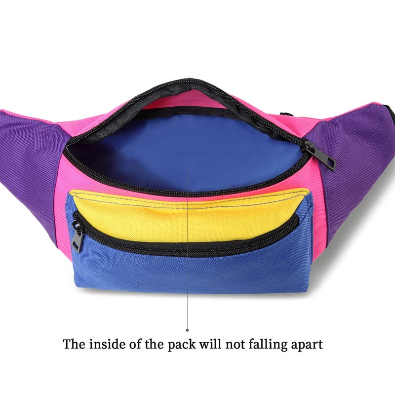 MIAIULIA 80s Neon Waist Fanny Pack for 80s Costumes,Festival Travel Party #Other - Image 5